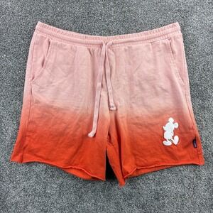 Disney Spirit Jersey Shorts Adult XL Orange Ombré Mickey Mouse Tie Dye